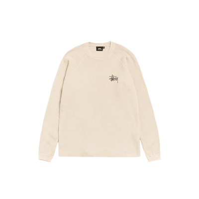 Stussy Raglan Thermal L/S Crew Bone