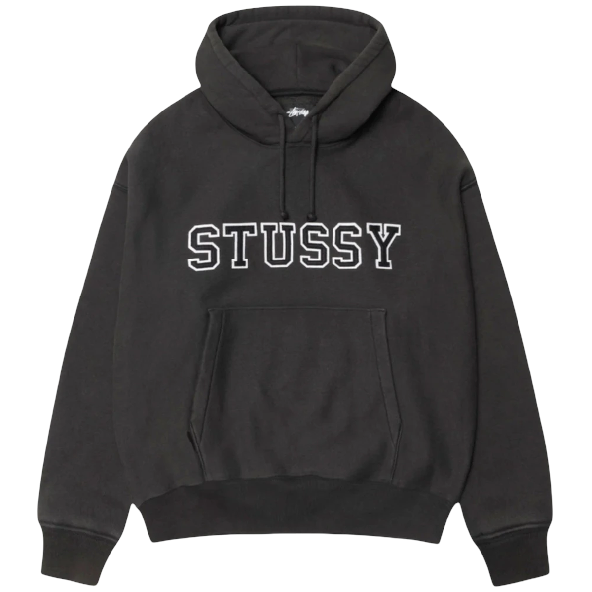 Stussy Felt Applique Hoodie Black