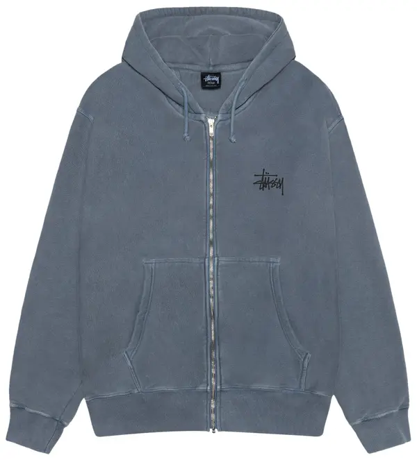 Stussy Modern Age Pigment Dyed Zip Hoodie Navy
