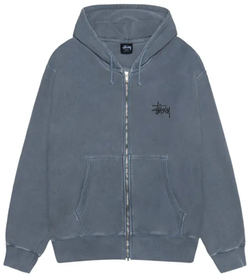 Stussy Modern Age Pigment Dyed Zip Hoodie Navy