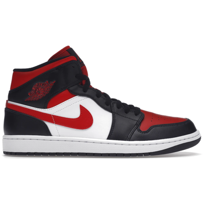 Air Jordan 1 Mid White Black Red (2022)