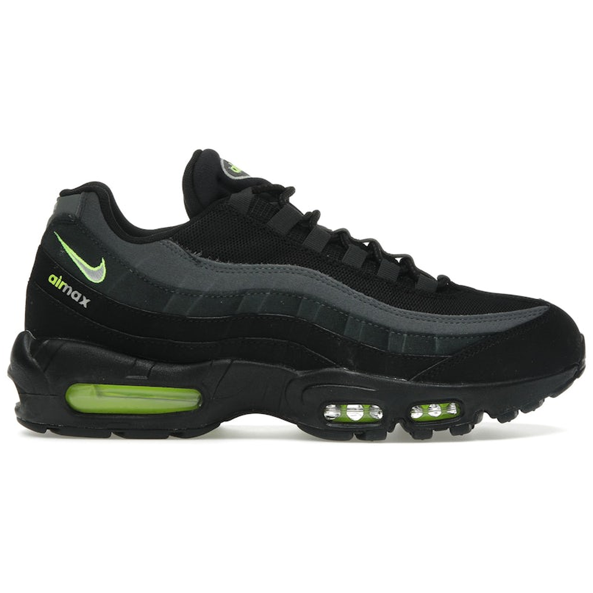Nike Air Max 95 Logo Black Grey Volt