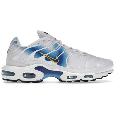 Nike Air Max Plus Spray Paint Swoosh White Blue