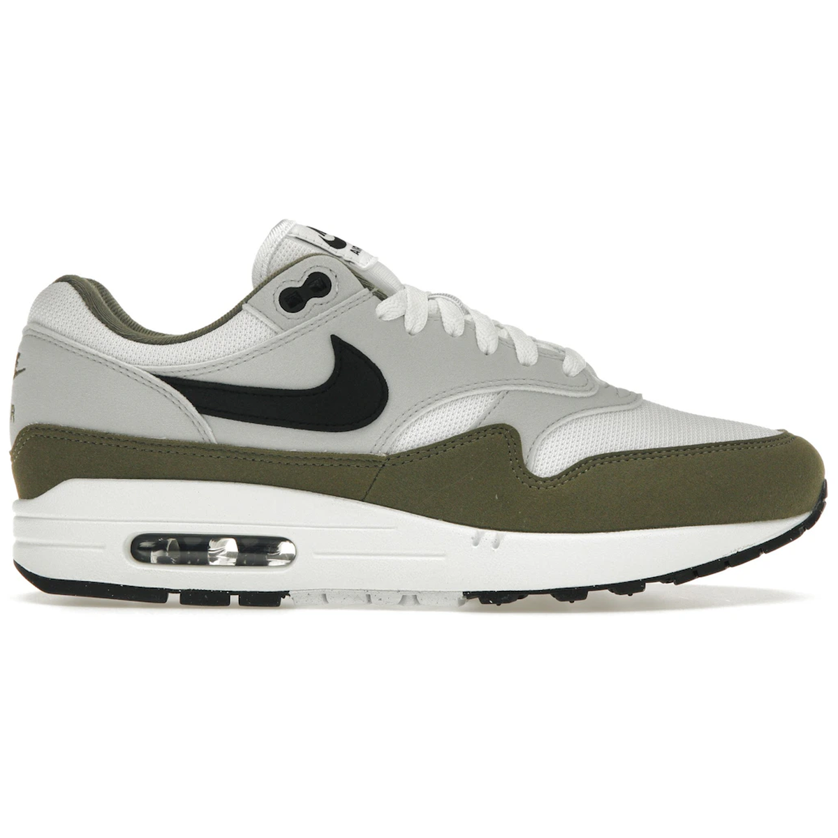 Nike Air Max 1 White Black Medium Olive