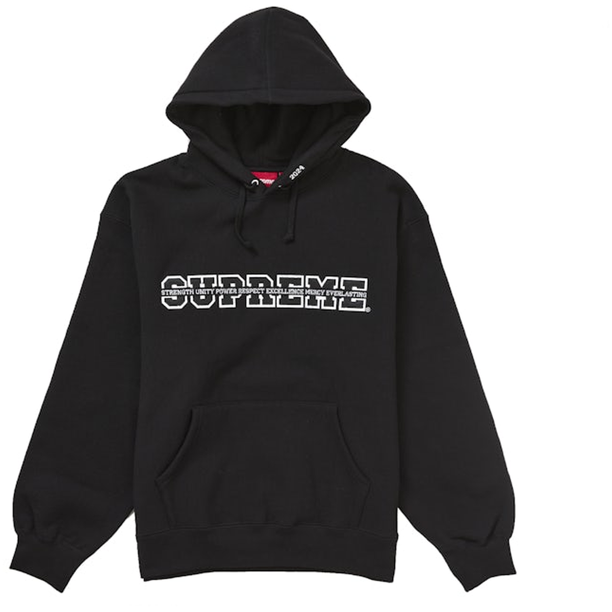 Supreme Collegiate Acronym Hooded Sweatshirt Black