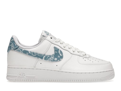 Nike Air Force 1 White Worn Blue Paisley