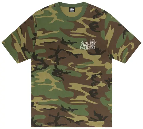 Stussy Pool Service Pigment Dyed Tee Camo