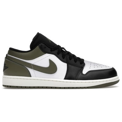 Air Jordan 1 Low Black Toe Medium Olive