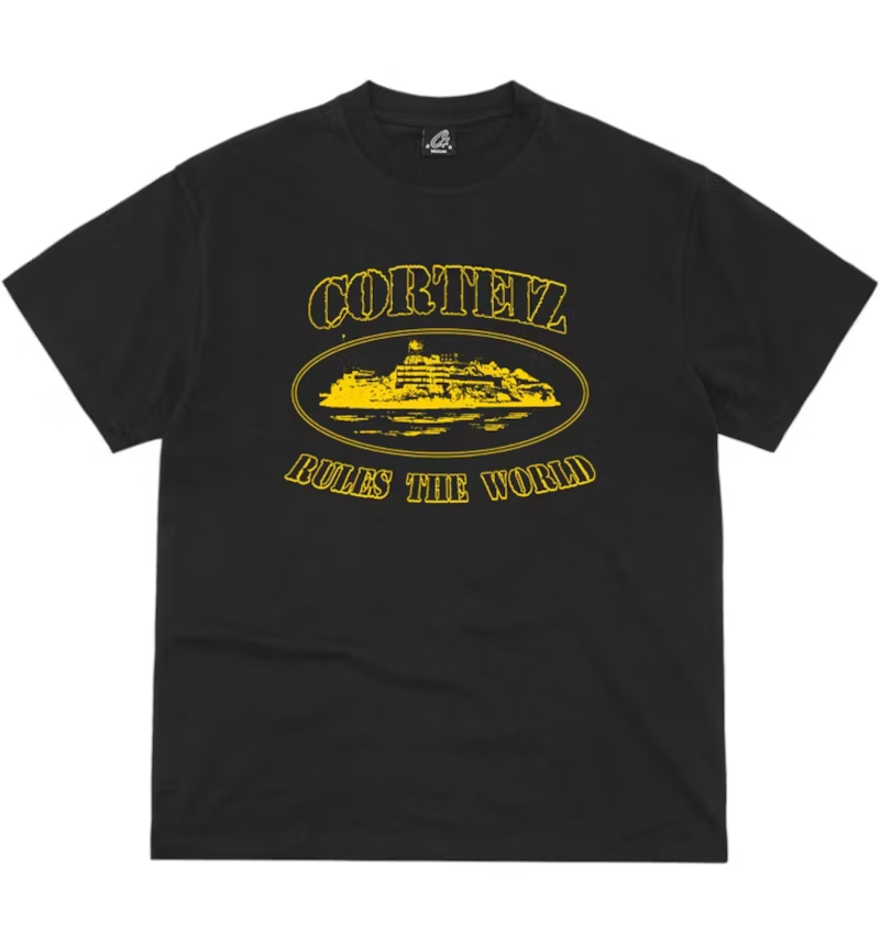 Corteiz OG Alcatraz Tee Black Yellow