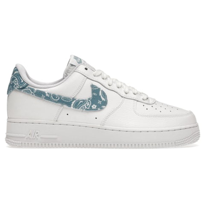 Nike Air Force 1 White Worn Blue Paisley