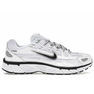 Nike P-6000 White Metallic Silver Black