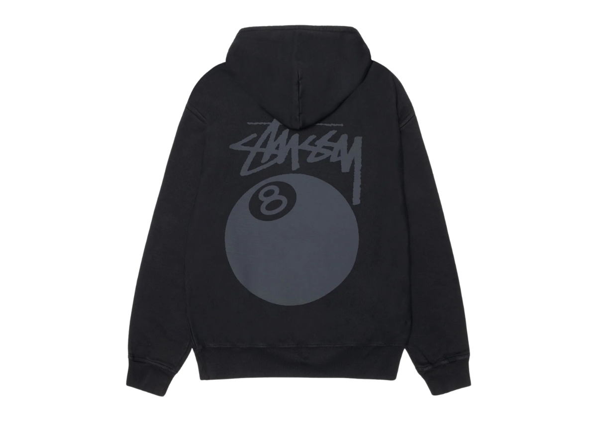 Thumbnail af Stussy 8 Ball Hoodie Pigmeny Dyed Black 2