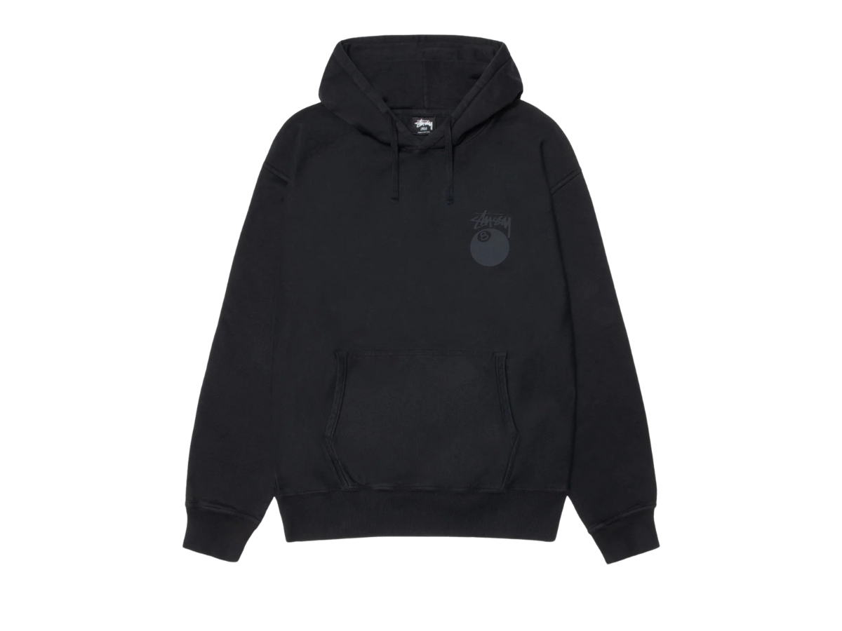 Stussy 8 Ball Hoodie Pigmeny Dyed Black