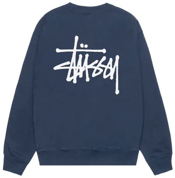 Stussy Basic Crew Navy