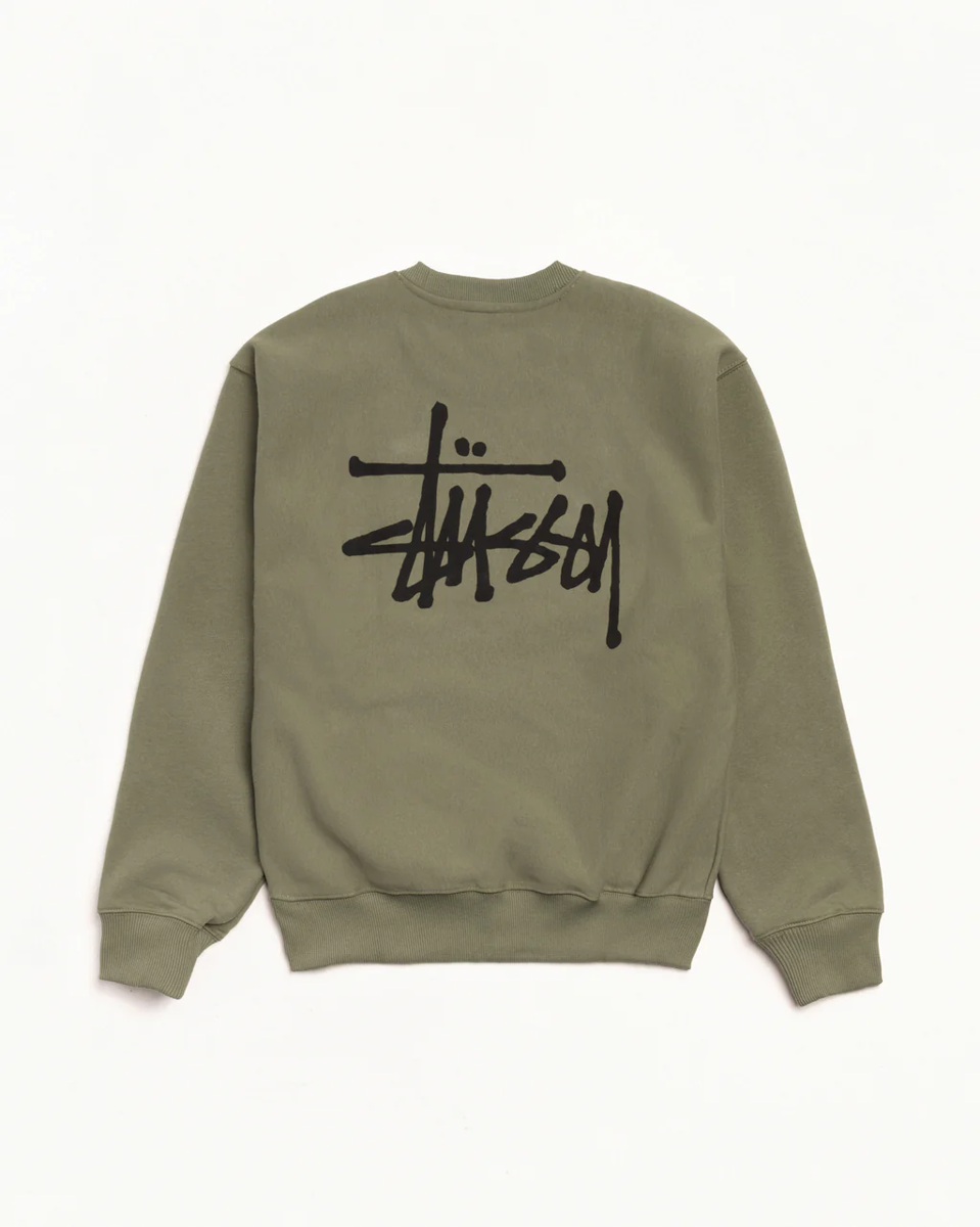 Stussy Basic Crew Olive