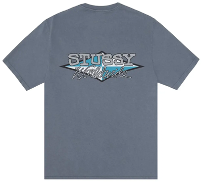 Stussy Worldwide Diamond PiG Dyed Tee Navy