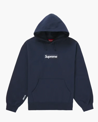 Supreme Box Logo Hooded Sweatshirt (FW25) Navy
